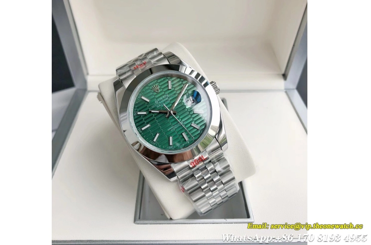 41mm Dial Textured SS Jub GDF SS 126300 MY8215 Datejust Green 0516